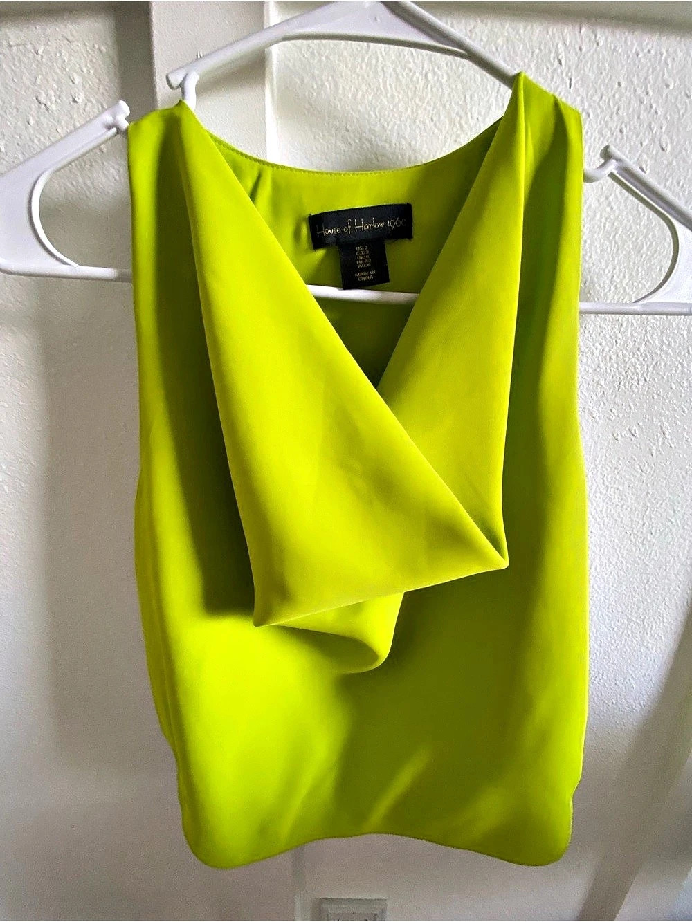 House of Harlow 1960 Draped Blouse in Green US 2 Like New